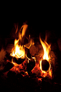 romantic fireplace gif
