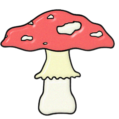Illustration Mushroom Sticker