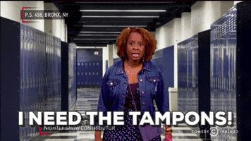 pms tampons GIF by The Nightly Show