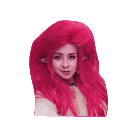 Big Hair Pink Sticker