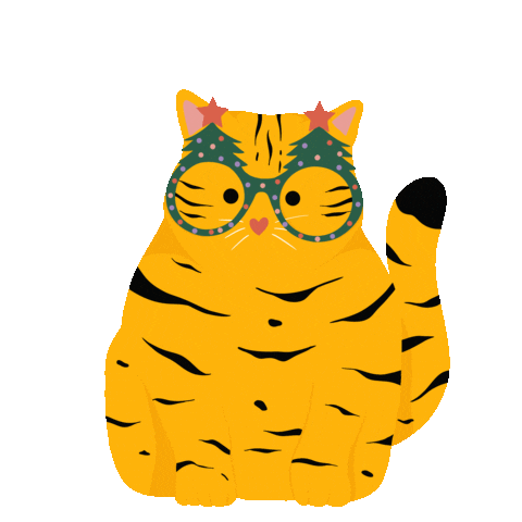 Cat Christmas Sticker