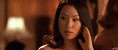 Lucy Liu Hair Flip GIF