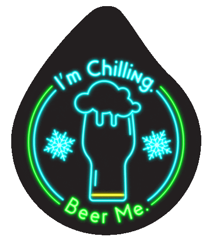 Beer Chilling Sticker by Steven Rankin