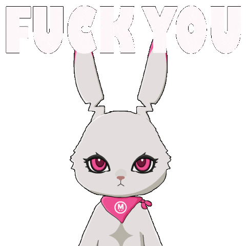Hate You Middle Finger Sticker by Fluffey