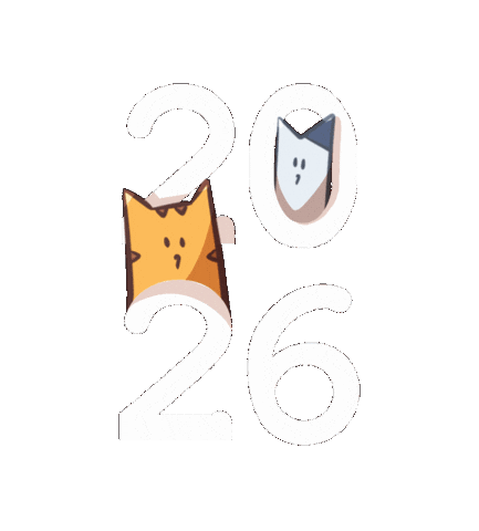 Happy New Year Kitty Sticker