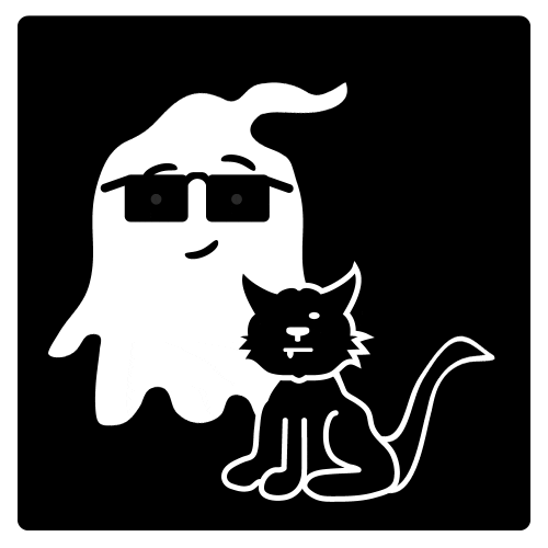 ghost 👻  cat are cool 😎 👌 👍 😀 😄 😐