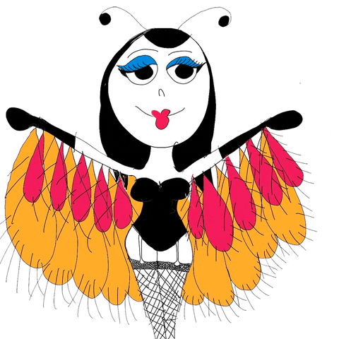 marcellemorgan stickers butterfly burlesque lili GIF