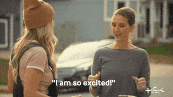 I Am So Excited Connie Britton GIF by Hallmark Channel