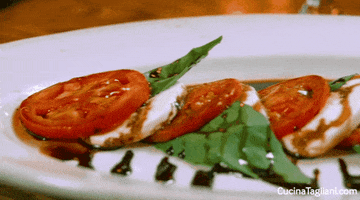 cucinatagliani salad tomato italian food basil GIF