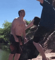 Kicking Falling Down GIF