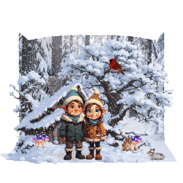 Winter Falling Snow Sticker