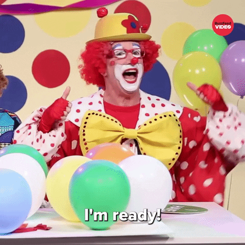 Clown Im Ready GIF by BuzzFeed
