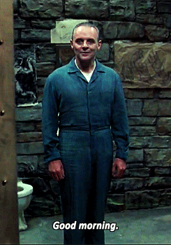 Image result for dr. lecter hello gif