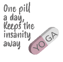 Namaste Pill Sticker by Hen Peretz