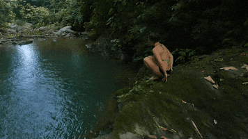 sininvierno happy girl water dive GIF