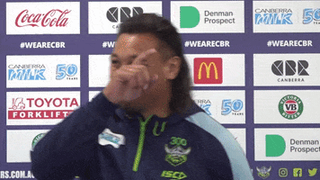 Josh Papalii Laughing GIF by Canberra Raiders