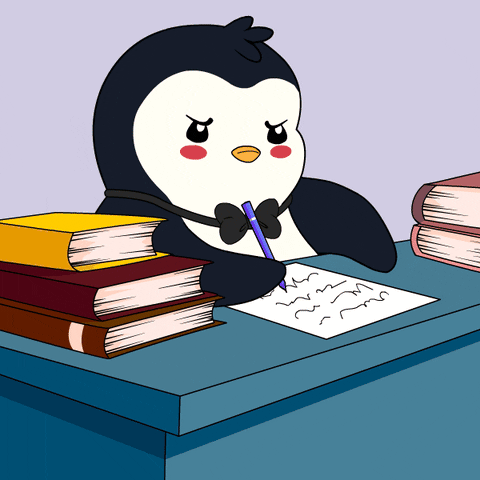 School Working GIF by Pudgy Penguins