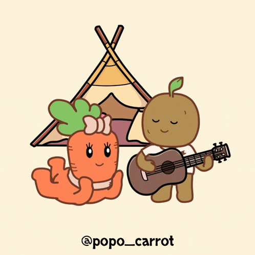 popo_carrot cute singing guitar song GIF