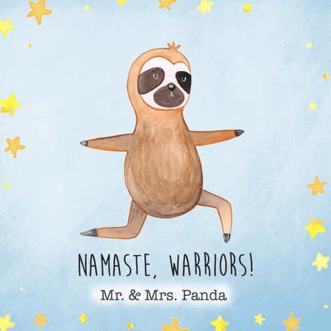 Yoga Warrior GIF by Mr. & Mrs. Panda
