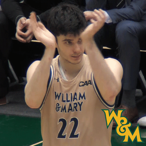 william and mary basketball clapping GIF by William & Mary