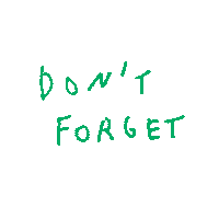 typography dont forget Sticker by Melody Hansen