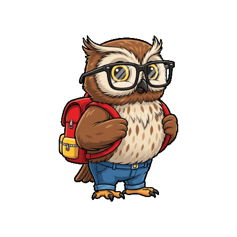 Back To School Owl Sticker by Outlets at Traverse Mountain
