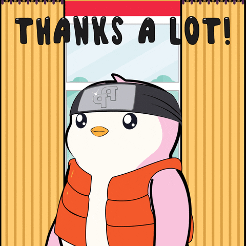 Thank U Love GIF by Pudgy Penguins