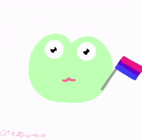QTKittencorn frog bisexual bi froggy GIF