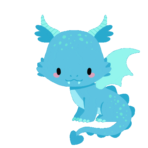 Dragon Sticker by Elen Lescoat