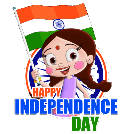 15 August India Sticker by Chhota Bheem for iOS & Android | GIPHY