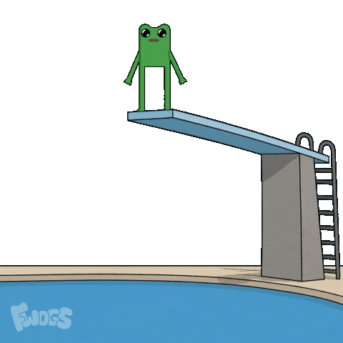 Here We Go Frog Sticker by fwogs