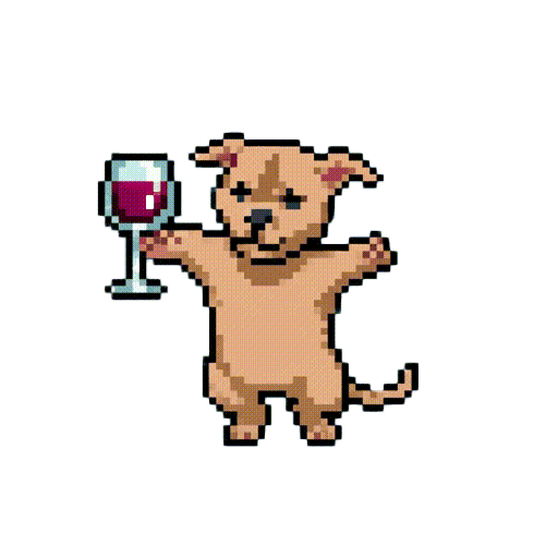 Dog Dancing Sticker by Cw wine