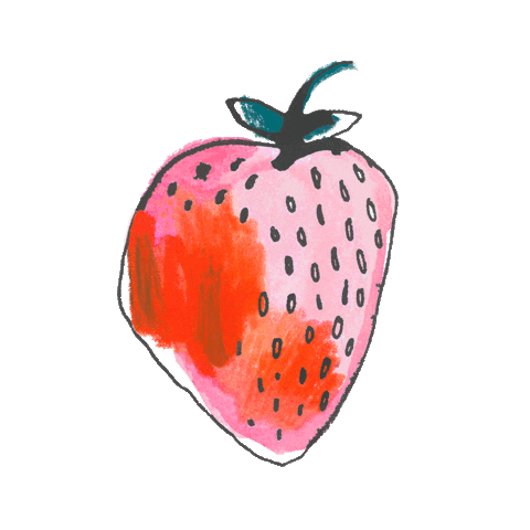 Summer Strawberry Sticker by Soft Gallery