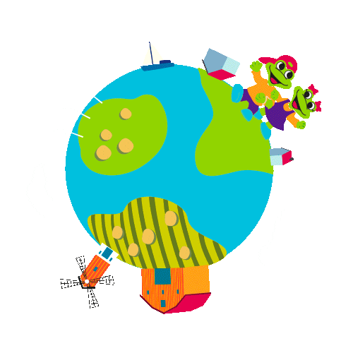 Frog Sticker by Tykkimaki