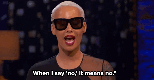 GIF of Amber Rose saying When I say 'no', it means no