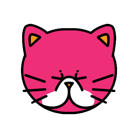 Cat Face Sticker by Pionicon Studios