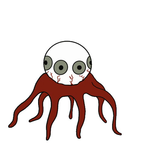 I Love You Eyeball Sticker by Skeletal Dropkick