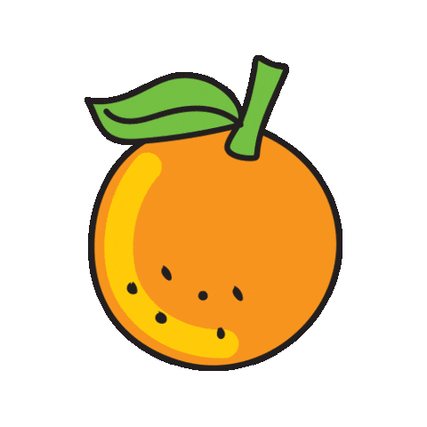 Orange Mimosa Sticker by Granriviera