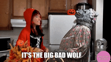 Acting Trick Or Treat GIF by Amy Lynn's Kitchen