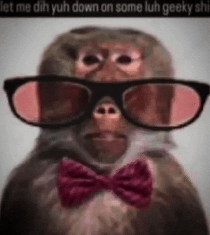 Glasses Smart Monkey GIF
