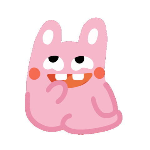 Laugh Bunny Sticker