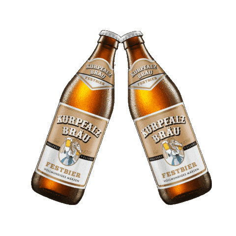 Bier Bierflasche Sticker by kurpfalzbräu
