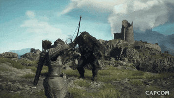 Topple Video Game GIF by CAPCOM