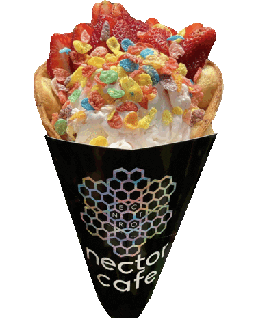 Egg Waffle Dessert Sticker by Nector Cafe