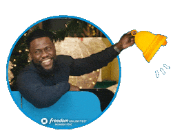 Sponsored gif. A blue circle with a rotating border in a different shade of blue. Text inside the circle reads "Nice List" and a green check mark appears and then vanishes. The Chase Freedom Unlimited logo is at the bottom of the circle.