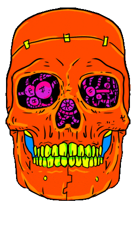 Skull Cyberpunk Sticker