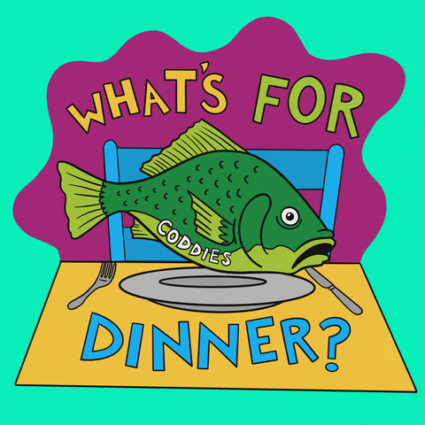 Dinner Date Fish GIF by Coddies