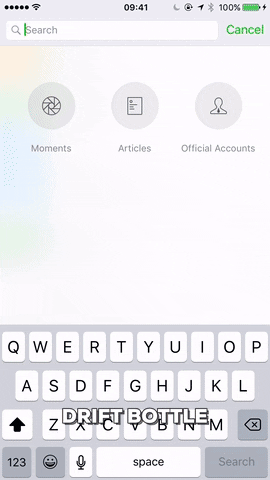 tshiunghan wechat drift bottle GIF