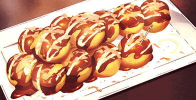 anime food takoyaki GIF