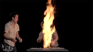 dont try this at home fire jenga GIF by Digg
